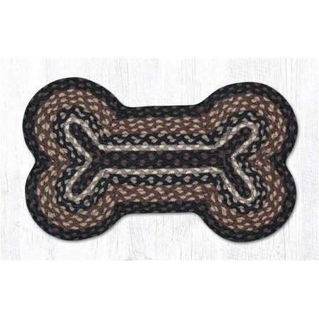 CAPITOL IMPORTING CO 13 x 22 in. Mocha-Frappuccino Medium Jute Braid Dog Bone Shape Rug 63-MD313DB